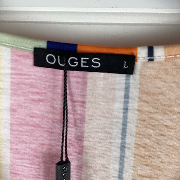 OUGES NWT  Women's Summer Short Sleeve V-Neck Party Dress with Pockets Large - Picture 5 of 12